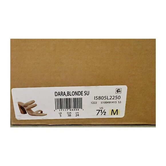 Vince Womens Tan Suede Strappy Open Toe Slip On Block Heel Sandals Sz 7.5 M New - Picture 8 of 14